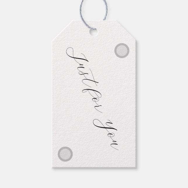 Handmade-Geschenkstempel - Just for You & Danke Geschenkanhänger (Vorderseite)