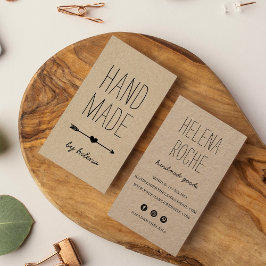 Handmade Heart | Vertikale Kraft Visitenkarte