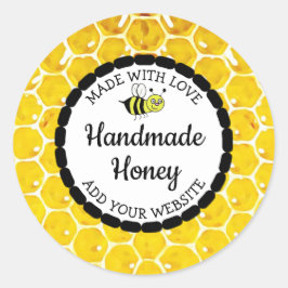 Handmade Honey Food Jar Labels Runder Aufkleber