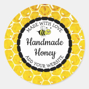 Handmade Honey Food Jar Labels Runder Aufkleber