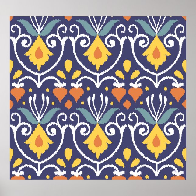 Handmade Ikat: Ethnic Boho Fabric Poster (Vorne)