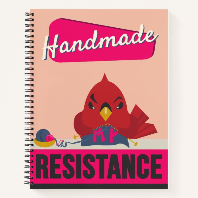 "Handmade is My Resistance" Notizbuch (Vorderseite)