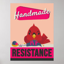 Handmade is my Resistance - Retro Style Print