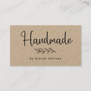 Handmade Kraft Laurel Business Card Visitenkarte