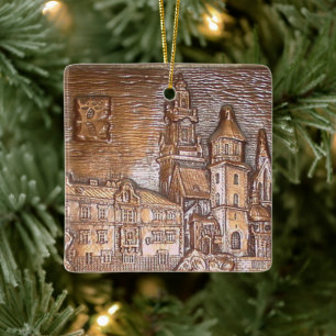 HANDMADE-KUPFERPLATTE KRAKOW, POLEN KERAMIKORNAMENT