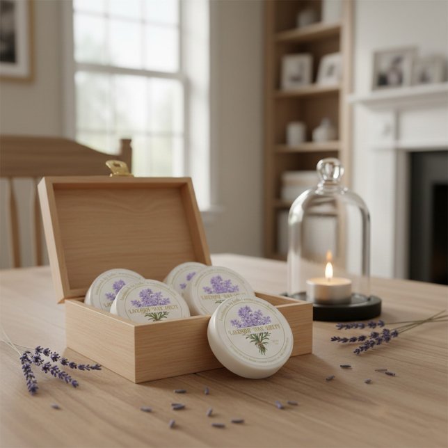Handmade Lavender Wax Melts Round Sticker (Von Creator hochgeladen)