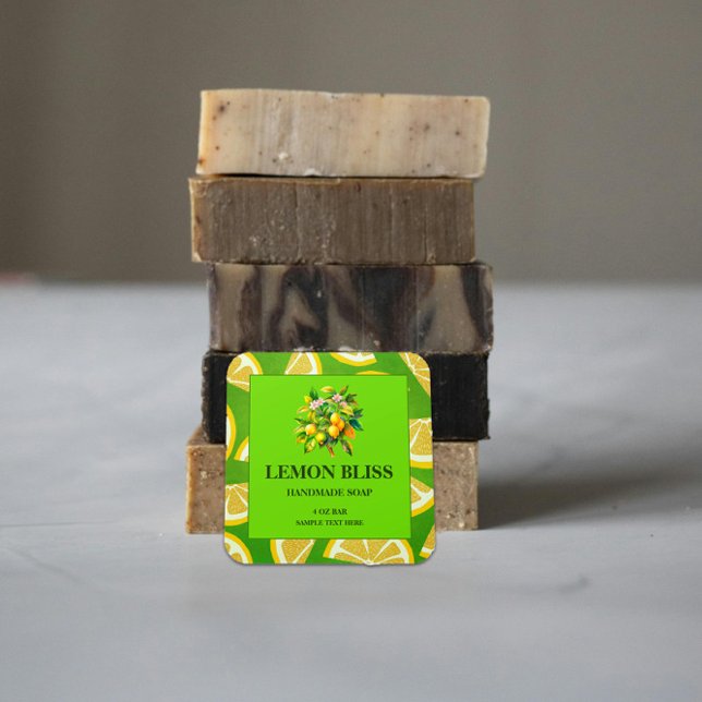 Handmade Lemon Scent Soap Custom Aufkleber (Von Creator hochgeladen)
