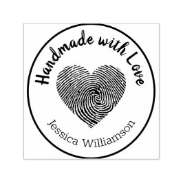 Handmade mit Liebe Briefmarke Herzname Personalisi Permastempel