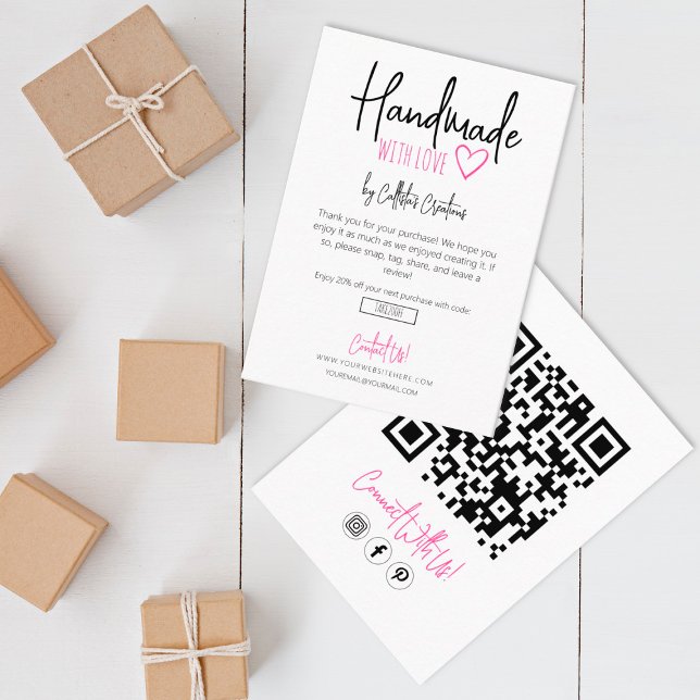 Handmade mit Liebe Business Vielen Dank Visitenkarte (Von Creator hochgeladen)
