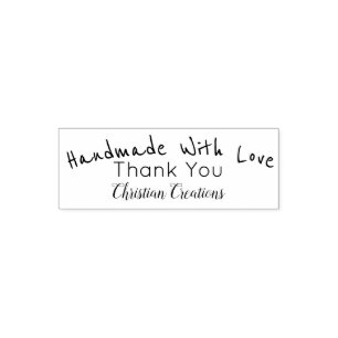 Handmade mit Liebe Danke [Ihr Name] Permastempel