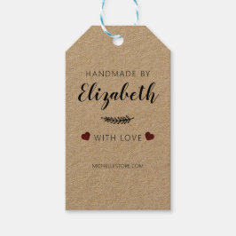 Handmade mit Liebe Herzlichen Dank Geschenkanhänger