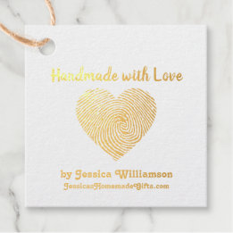 Handmade mit Liebe Herzname Personalisiert Geschenkanhänger