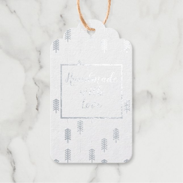 Handmade mit Liebe Mit Monogramm Business Info Geschenkanhänger (Vorderseite)