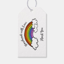 Handmade mit Liebe Rainbow-Geschenkmarke