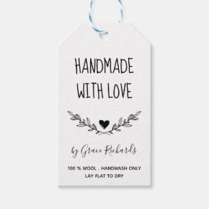 Handmade mit Liebe Twigs Herz Niedlich Geschenkanhänger