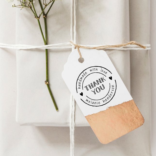 Handmade mit Liebe und Individuelle Name Niedlich  Permastempel (Rubber Stamp Mock-up)