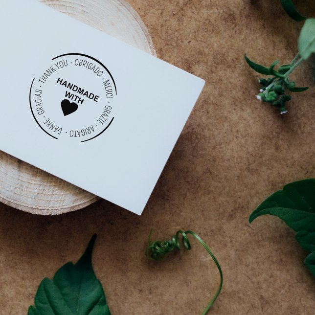 Handmade mit Liebe Vielen Dank Mehrsprachigkeit Gummistempel (Von Creator hochgeladen)