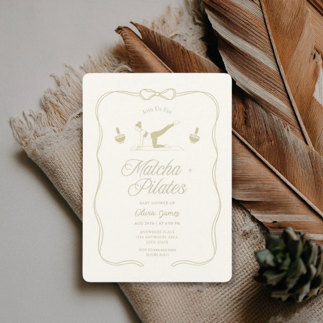 Handmade pilates baby shower einladung (Von Creator hochgeladen)