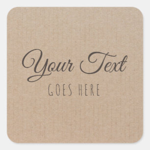 Handmade Product Vintage Simple Trendy Kraft Paper Quadratischer Aufkleber