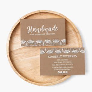 Handmade Rustic Kraft Business Card Visitenkarte