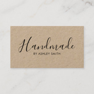 Handmade Rustic Kraft Business Card Visitenkarte
