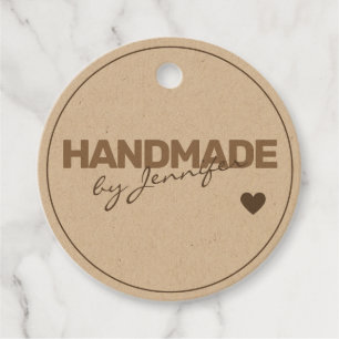 Handmade Rustic Natural Paper Simple Style Heart Geschenkanhänger