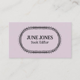 Handmade Schriftart Wonky Text Chic Custom Whimsic Visitenkarte