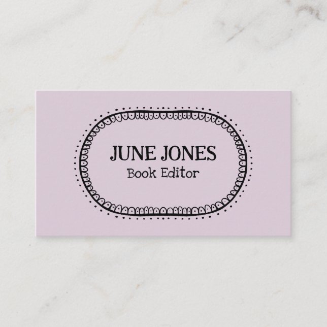 Handmade Schriftart Wonky Text Chic Custom Whimsic Visitenkarte (Vorderseite)