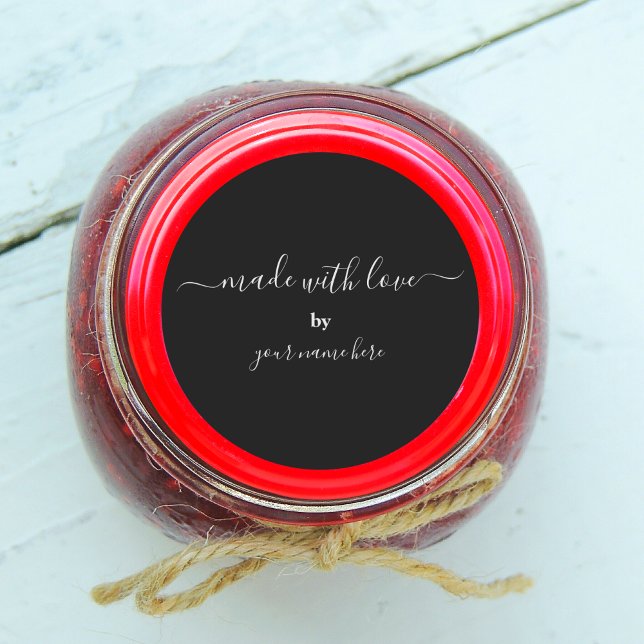 Handmade Simple Elegant Packaging Runder Aufkleber (Handmade Simple Elegant Packaging Classic Round Sticker
)