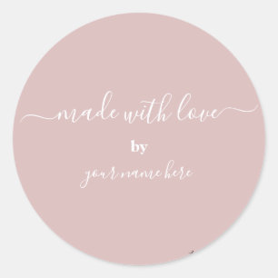 Handmade Simple Elegant Packaging Runder Aufkleber