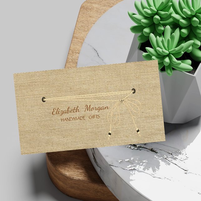 Handmade Simple Rustic Minimalistisch Visitenkarte (Von Creator hochgeladen)