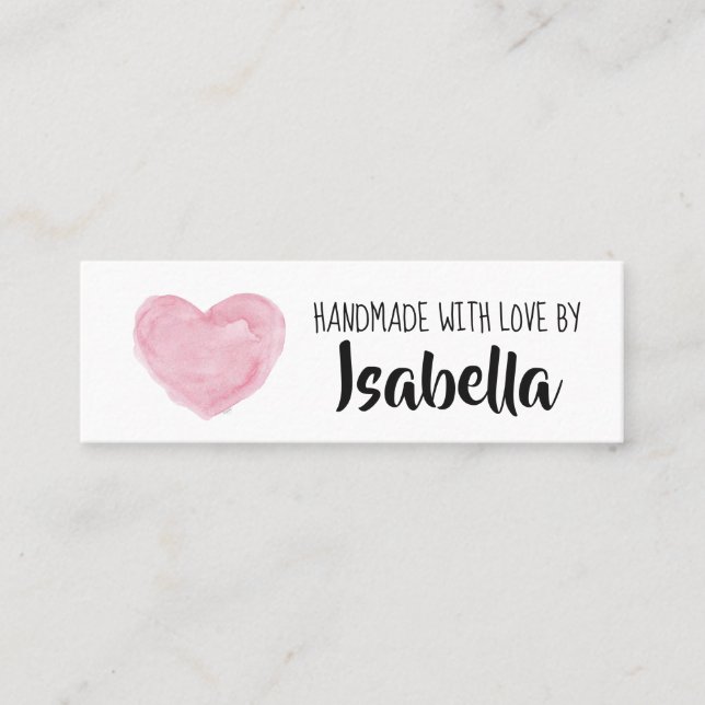 Handmade Small Business Card Mini Visitenkarte (Vorderseite)