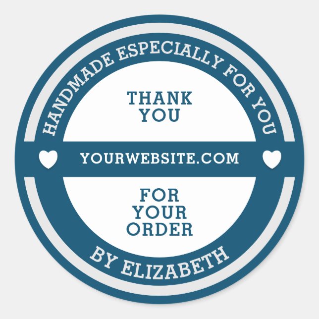 Handmade speziell für Sie Runder Aufkleber (Vorderseite)