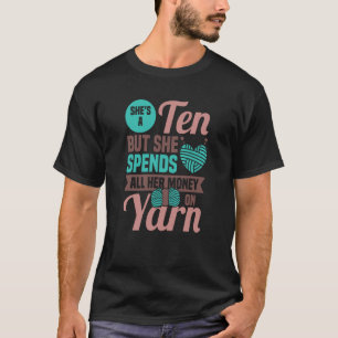 Handmade Strick Knitting Crochet Sprichwort T-Shirt