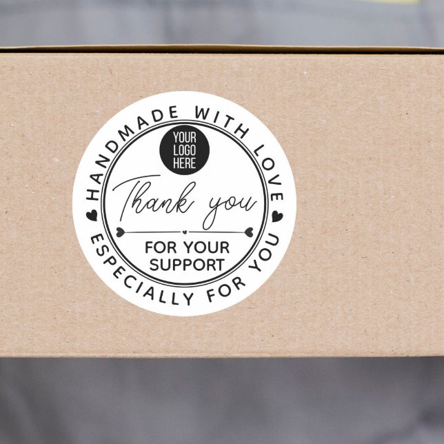 Handmade With Love Circle Sticker – Logo (Von Creator hochgeladen)