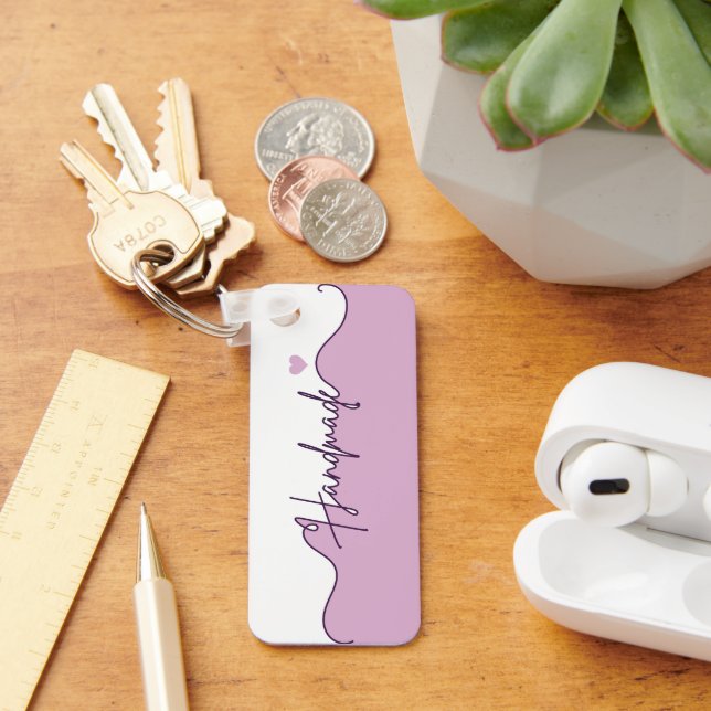 Handmade With Love Floral Small Business Packaging Schlüsselanhänger (Schreibtisch)