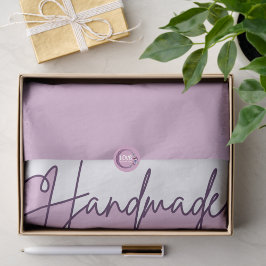 Handmade With Love Purple Small Business Packaging Seidenpapier