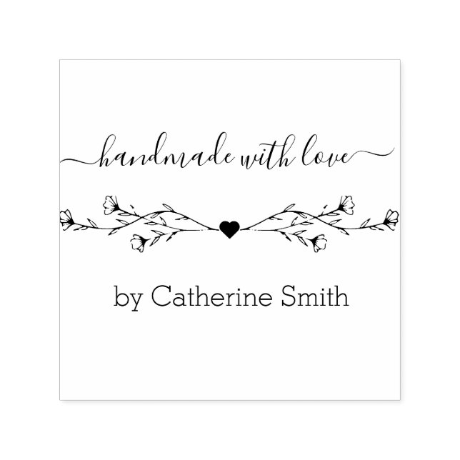 Handmade with Love Rubber Stamp Permastempel (Design)