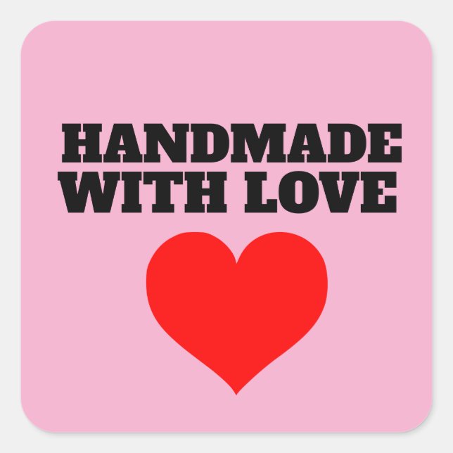 HANDMADE WITH LOVE STICKERS (Vorderseite)