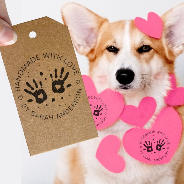 Handmade With Love Your Shop And Name Gummistempel (Von Creator hochgeladen)