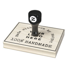 Handmade your Business Logo Handling Kautschuk Bri Gummistempel