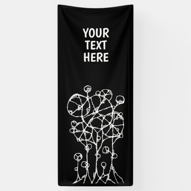 Handmalerei - Abstrakte Baumgruppe 2 Banner (Vertikal)