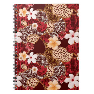 Handmalerei Abstrakte Wasserfarbe Leopard Zebra an Notizblock