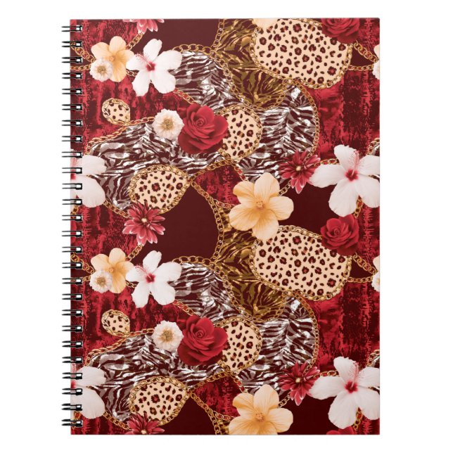 Handmalerei Abstrakte Wasserfarbe Leopard Zebra an Notizblock (Vorderseite)