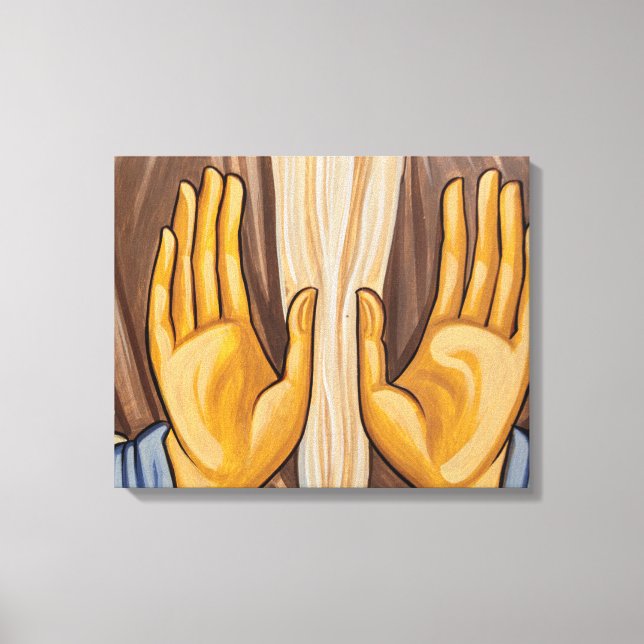 Handmalerei in einer Kirche Leinwanddruck (Vorderseite)