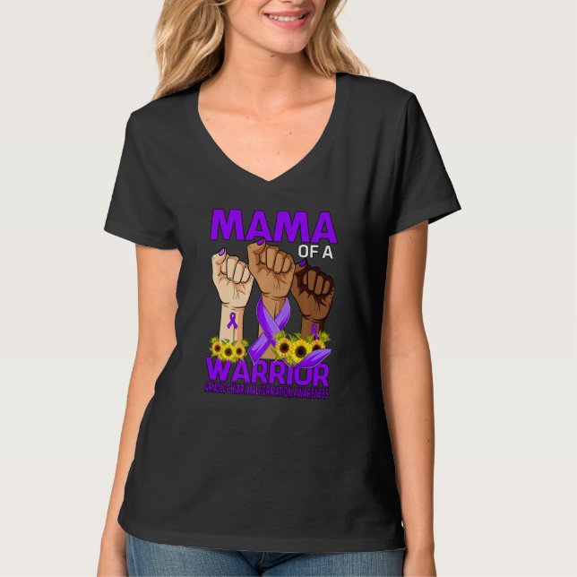 Handmama eines Kriegers Arnold Chiari Malformation T-Shirt (Vorderseite)