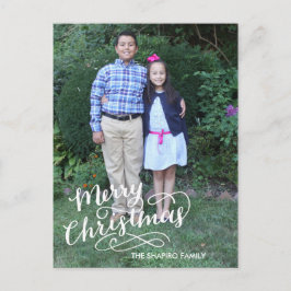 Handmit buchstaben gekennzeichnete Feiertags-Karte Feiertagspostkarte