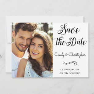 Handmit buchstaben gekennzeichnetes Skript, das Save The Date