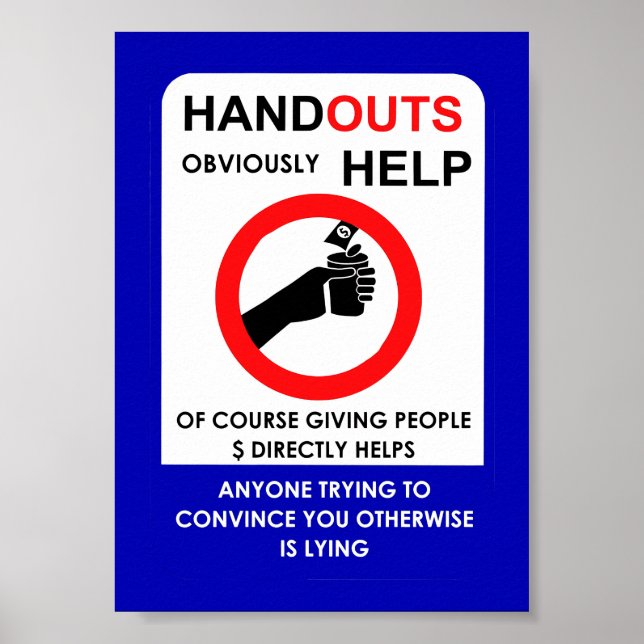 Handouts helfen offensichtlich poster (Vorne)