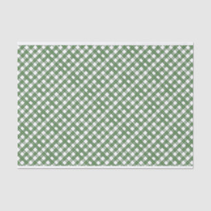 HANDPAINTED GINGHAM Green Mix w/Toile Seidenpapier